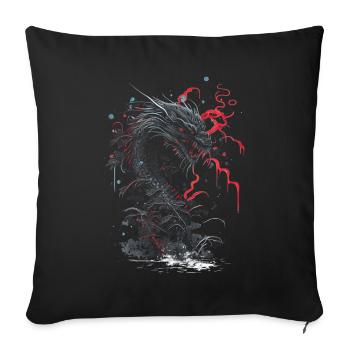 Japanese Japanese Landscape Asia Mystical - Sofa pillowcase 17,3'' x 17,3'' (45 x 45 cm) - black - Front