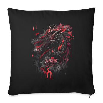 Japanese Tattoo Night Mystical Japan - Sofa pillowcase 17,3'' x 17,3'' (45 x 45 cm) - black - Front