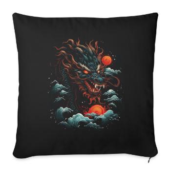 Japanese Japanese Landscape Asia Mystical - Sofa pillowcase 17,3'' x 17,3'' (45 x 45 cm) - black - Front