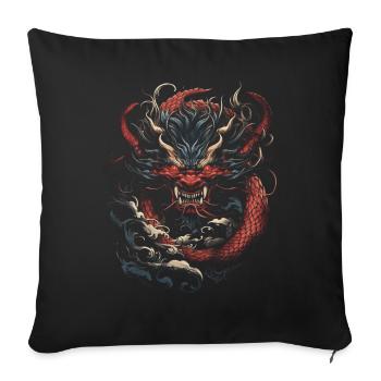 Japanese Japanese Landscape Asia Mystical - Sofa pillowcase 17,3'' x 17,3'' (45 x 45 cm) - black - Front