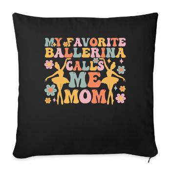 Danseuse de ballet groovy - Housse de coussin décorative 45 x 45 cm - noir - Devant