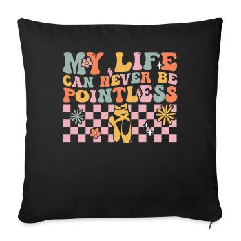 Groovy Ballerina Ballet Dancer - Sofa pillowcase 17,3'' x 17,3'' (45 x 45 cm) - black - Front