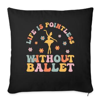 Groovy Ballerina - Sofakissenbezug 45 x 45 cm - Schwarz - Vorne