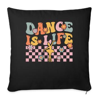 Groovy Ballerina Ballet Dancer - Sofa pillowcase 17,3'' x 17,3'' (45 x 45 cm) - black - Front