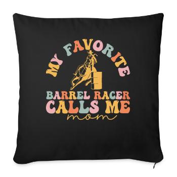 Groovy Barrel Racing - Sofakissenbezug 45 x 45 cm - Schwarz - Vorne