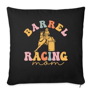Groovy Barrel Racer Rodeo Horse - Sofa pillowcase 17,3'' x 17,3'' (45 x 45 cm) - black - Front