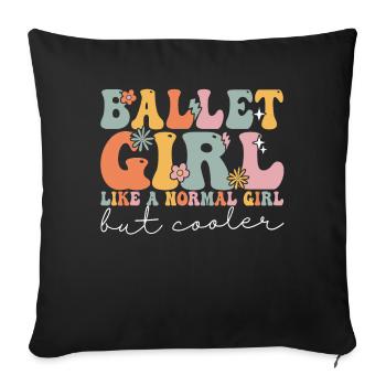 Groovy Ballerina - Sofa pillowcase 17,3'' x 17,3'' (45 x 45 cm) - black - Front