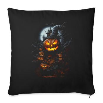 Halloween Creepy Artwork Horreur - Housse de coussin décorative 45 x 45 cm - noir - Devant