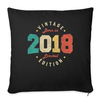Vintage 2018 Original 2018 Retro Anniversary 2018 - Sofa pillowcase 17,3'' x 17,3'' (45 x 45 cm) - black - Front