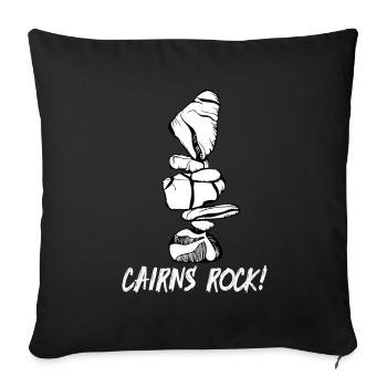 Gift for stacking stones - Sofa pillowcase 17,3'' x 17,3'' (45 x 45 cm) - black - Front