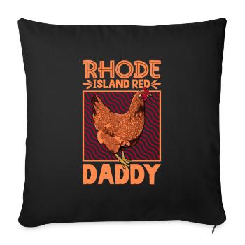 Red Rhodeland Dad - Sofa pillowcase 17,3'' x 17,3'' (45 x 45 cm) - black - Front