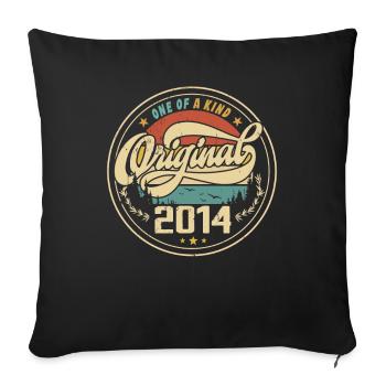 Original 2014 Jahrgang - 2014 Geburtstagsgeschenk - Sofakissenbezug 45 x 45 cm - Schwarz - Vorne