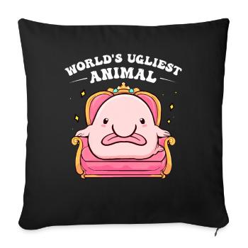 Funny Blob Fish - Sofa pillowcase 17,3'' x 17,3'' (45 x 45 cm) - black - Front