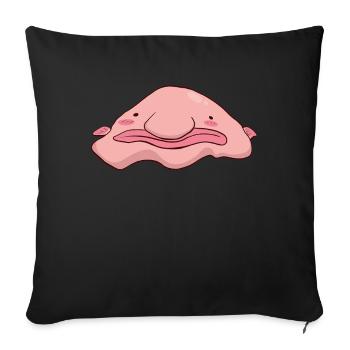 Kawaii Squishy Kawaii Blobfish - Housse de coussin décorative 45 x 45 cm - noir - Devant