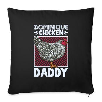Papa Dominique - Housse de coussin décorative 45 x 45 cm - noir - Devant