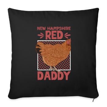 Papa du New Hampshire - Housse de coussin décorative 45 x 45 cm - noir - Devant