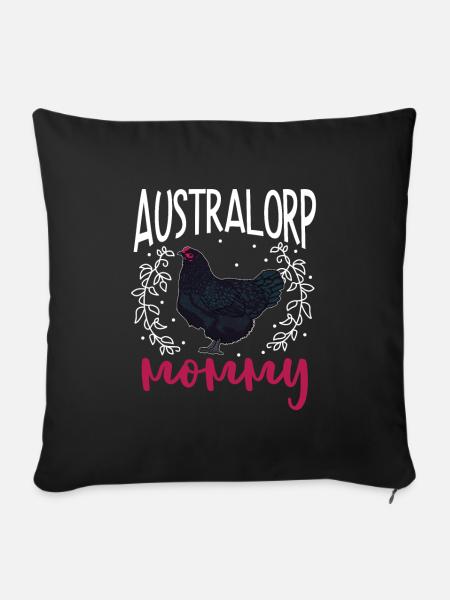Australorp Mama - Sofakissenbezug 45 x 45 cm - Schwarz
