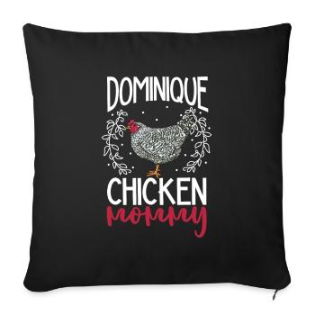 Dominique Maman - Housse de coussin décorative 45 x 45 cm - noir - Devant
