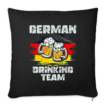 Germany Drinking Team - Sofa pillowcase 17,3'' x 17,3'' (45 x 45 cm) - black - Front