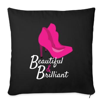 Beautiful & Brilliant High Heels Fashion - Sofa pillowcase 17,3'' x 17,3'' (45 x 45 cm) - black - Front