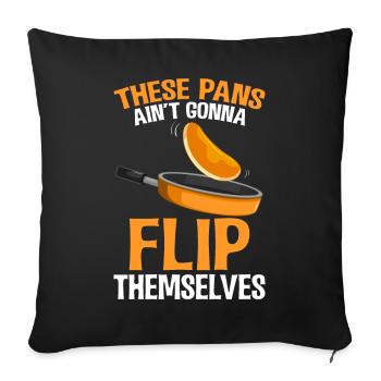 Crépière drôle - Housse de coussin décorative 45 x 45 cm - noir - Devant