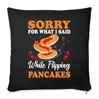 Pancake Maker - Sofa pillowcase 17,3'' x 17,3'' (45 x 45 cm) - black - Front
