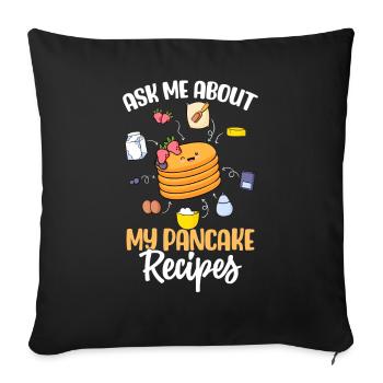 Funny Pancake Maker - Sofa pillowcase 17,3'' x 17,3'' (45 x 45 cm) - black - Front