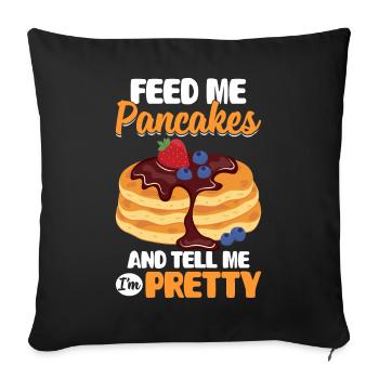 Funny Pancake Maker - Sofa pillowcase 17,3'' x 17,3'' (45 x 45 cm) - black - Front