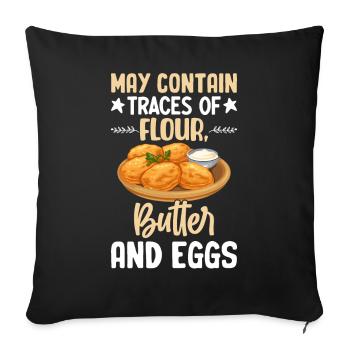 Funny Pancake Maker - Sofa pillowcase 17,3'' x 17,3'' (45 x 45 cm) - black - Front
