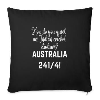 Funny Cricket Text Design India /Australia Final - Sofa pillowcase 17,3'' x 17,3'' (45 x 45 cm) - black - Front