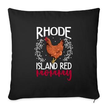 Red Rhodeland mom - Sofa pillowcase 17,3'' x 17,3'' (45 x 45 cm) - black - Front