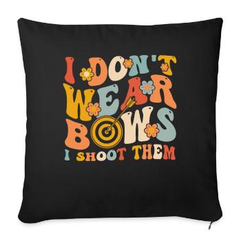 Groovy Archery Girl - Sofa pillowcase 17,3'' x 17,3'' (45 x 45 cm) - black - Front