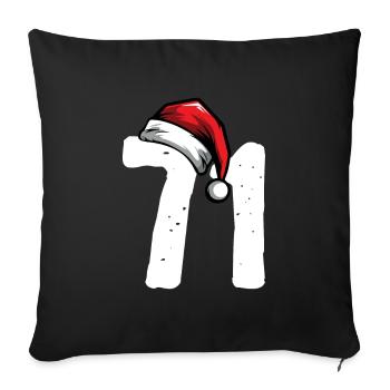 71 Numéro Noël - Housse de coussin décorative 45 x 45 cm - noir - Devant