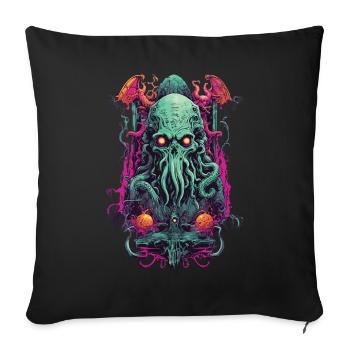 Gothic Cthulhu Demon Halloween Monster Design - Sofa pillowcase 17,3'' x 17,3'' (45 x 45 cm) - black - Front