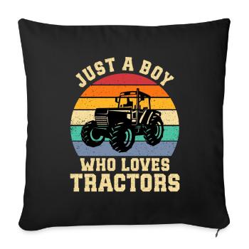 Tractor Lover Funny Tractor Gift - Sofa pillowcase 17,3'' x 17,3'' (45 x 45 cm) - black - Front