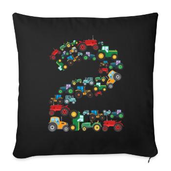 Tractor Lover Funny Tractor Gift - Housse de coussin décorative 45 x 45 cm - noir - Devant