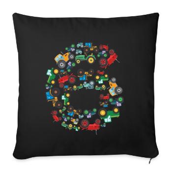 Tractor Lover Funny Tractor Gift - Housse de coussin décorative 45 x 45 cm - noir - Devant