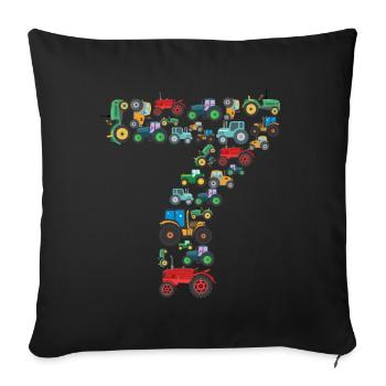 Tractor Lover Funny Tractor Gift - Sofa pillowcase 17,3'' x 17,3'' (45 x 45 cm) - black - Front