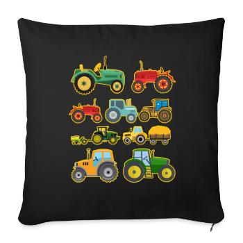 Tractor Lover Funny Tractor Gift - Sofa pillowcase 17,3'' x 17,3'' (45 x 45 cm) - black - Front