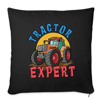 Tractor Lover Funny Tractor Gift - Housse de coussin décorative 45 x 45 cm - noir - Devant