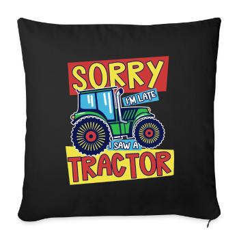 Tractor Lover Funny Tractor Gift - Sofa pillowcase 17,3'' x 17,3'' (45 x 45 cm) - black - Front