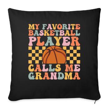 Groovy Grandmom - Sofakissenbezug 45 x 45 cm - Schwarz - Vorne