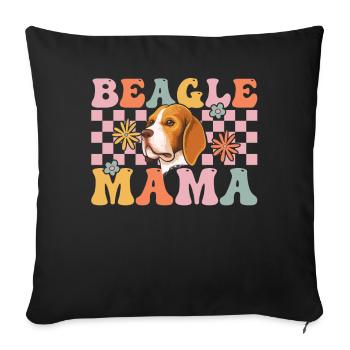 Groovy Dog Beagle Lover - Sofa pillowcase 17,3'' x 17,3'' (45 x 45 cm) - black - Front
