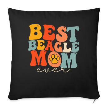 Groovy Dog Beagle-Liebhaber - Sofakissenbezug 45 x 45 cm - Schwarz - Vorne