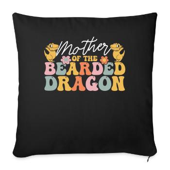 Groovy Bearded Dragon Mom - Sofa pillowcase 17,3'' x 17,3'' (45 x 45 cm) - black - Front