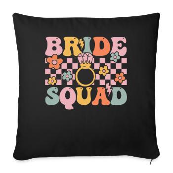 Groovy Bridal Shower Hen Party - Sofa pillowcase 17,3'' x 17,3'' (45 x 45 cm) - black - Front