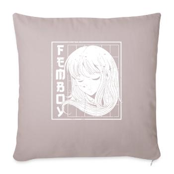Anime Manga Kawaii Femboy Anime - Sofakissenbezug 45 x 45 cm - helles Taupe - Vorne