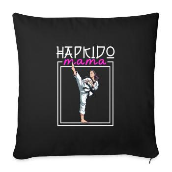 Maman Hapkido - Housse de coussin décorative 45 x 45 cm - noir - Devant