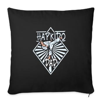 Papa Hapkido - Housse de coussin décorative 45 x 45 cm - noir - Devant