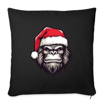 Gorilla Head Christmas Christmas - Sofa pillowcase 17,3'' x 17,3'' (45 x 45 cm) - black - Front